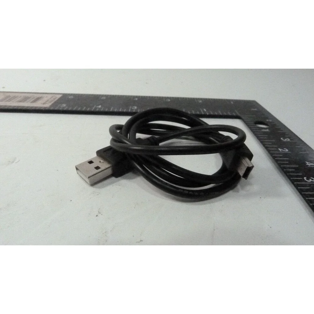 USB A To Mini-B Cable Mini-USB Charging Data Sync Cable Black Plastic Male